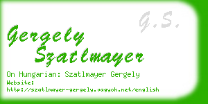 gergely szatlmayer business card